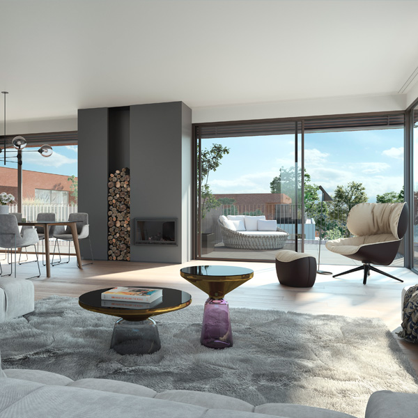JAMJAM 3D Bel Air Wohnzimmer - Terrasse