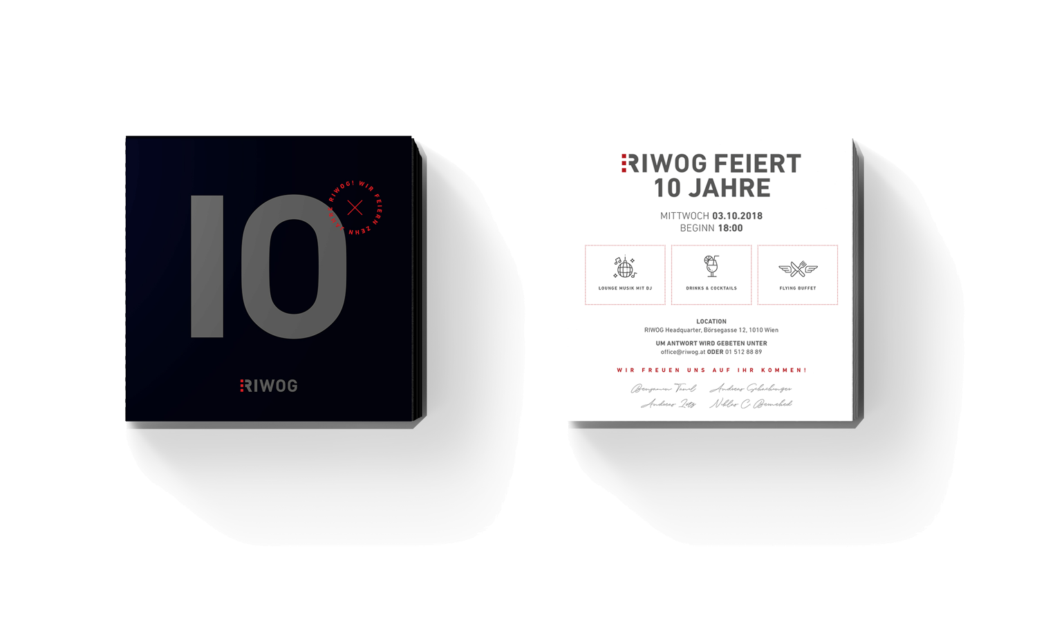 Riwog Feiert 10 Jahre Einladung - Design